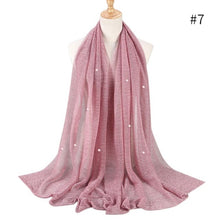 Load image into Gallery viewer, ETOSELL Chiffon Yarn Pearl Crinkle Scarf - Zainab&#39;s Closet