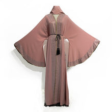 Load image into Gallery viewer, Malaysian Rhinestone Edged Abaya Robe - Zainab&#39;s Closet